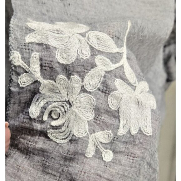 Janice Apparel Embroidered Open Front Kimono One Size Beach Coverup Visccose - Picture 4 of 8